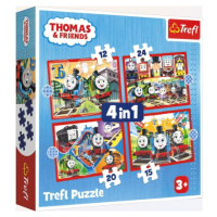 Trefl Puzzle Mašinka Tomáš 4v1 (12,15,20,24 dílků)