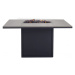 Krbový plynový stůl Cosiloft 120 vysoký jídelní stůl černý rám / deska šedá (neobsahuje sklo) CO