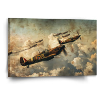 Sablio Obraz Stíhačky Spitfire v letecké bitvě - 60x40 cm