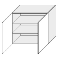 ArtExt Kuchyňská skříňka horní MALMO | W3 80 Barva korpusu: Grey