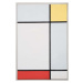 Mondrian, Piet - Obrazová reprodukce Composition with Yellow and Red, 1927, (26.7 x 40 cm)