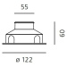 Artemide Ego 55 Flat pochozí hliník 32d 3000K čtverec T40001WFLW00