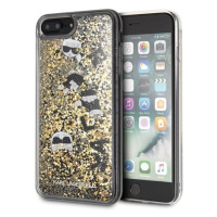 Karl Lagerfeld KLHCI8LROGO hard silikonové pouzdro iPhone 8 Plus / iPhone 7 Plus black & gold Gl