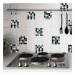 KT31-217 Crearreda omyvatelné nalepovací čtverce do kuchyně na kachličky černo bílá mozaika, 3 k