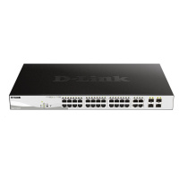 D-Link DGS-1210-24P 28-port Smart PoE Switch, 24x GbE PoE+, 4x RJ45/SFP, PoE 193W