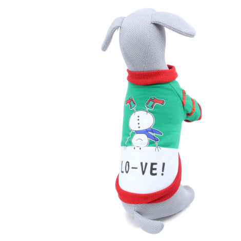 Vsepropejska Valerie vánoční mikina pro psa Barva: Zelená, Délka zad (cm): 23, Obvod hrudníku: 3