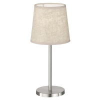 Stolní lampa v béžové a stříbrné barvě s textilním stínidlem (výška 30 cm) Eve – Fischer & Honse