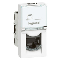 Legrand Mosaic bílá zásuvka RJ45 1M Cat. 6 FTP 76562