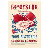 Ilustrace Oyster kitchen decor, Dionisis Gemos, 30 × 40 cm