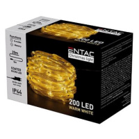 ENTAC Nano LED vánoční řetěz 20 m, venkovní, teplé světlo, 200 LED