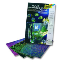 Holografická fólie - samolepicí, - 23 × 33 cm, 4 listy, různé barvy