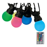 LED RGB Venkovní řetěz STRING 13 m 15xLED/0,5W/230V IP44