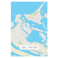 Mapa Abu Dhabi color, (26.7 x 40 cm)