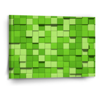 Sablio Obraz Green Blocks 3D - 90x60 cm