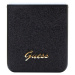 Guess PC/TPU Glitter Flakes Metal Logo kryt Samsung Galaxy Z Flip5 černý