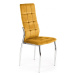 Jídelní židle SAGAL – samet, více barev Žlutá