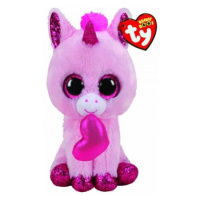 TY Beanie Boos DARLING - růžový jednorožec se srdcem  24 cm