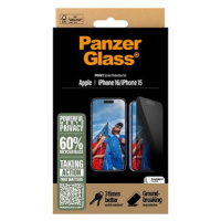 PanzerGlass Privacy Apple iPhone 16/15 s instalačním rámečkem