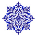 Ilustrace decorative flower blue and white, horizon2531, 40 × 40 cm