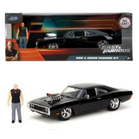 JADA - Rychle a zběsile auto 1970 Dodge Charger 1:24 + figurka Dominic Toretto