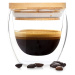 Bambuswald Sklenice na kávu, 100 ml, termosklenice, víčko, ruční výroba, borosilikátové sklo, ba