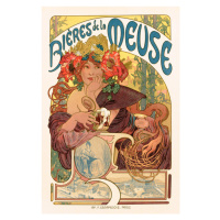 Obrazová reprodukce Bières De La Meuse, Alfons Mucha, 26.7 × 40 cm