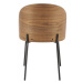 Jídelní židle LAGUNA –⁠ dřevo/látka, šedá, ořech