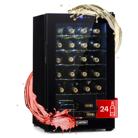 Klarstein Shiraz 24 Uno, vinotéka, 67 l/24 lahví, 5-18 °C, dotykové ovládání, černá