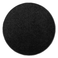 Kusový koberec Eton černý kruh