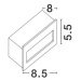 Nova Luce Vestavné venkovní svítidlo KRYPTON - 1,5 W, 145 lm, 55x80x85 mm, šedá NV 726404