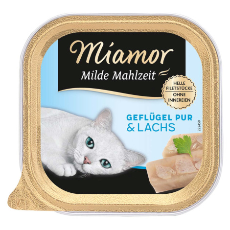 Miamor Milde Mahlzeit, čisté drůbeží a losos 32x100g