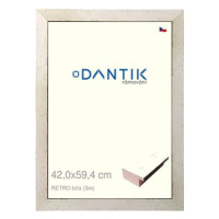 DANTIK rámeček 42 × 59,4, RETRO bílý plexi čiré