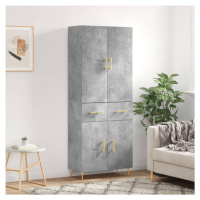 vidaXL Skříň highboard betonově šedá 69,5x34x180 cm kompozitní dřevo