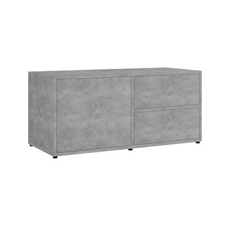 TV stolek betonově šedý 80x34x36 cm dřevotříska SHUMEE