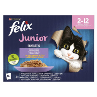 Purina Felix Fantastic Junior Lahodný Výběr v želé - mokré krmivo pro kočky 12 x 85 g