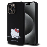 Pouzdro Hello Kitty Liquid Silicone Daydreaming Logo Apple iPhone 15 PRO MAX Black