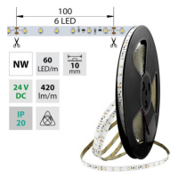 LED pásek McLED 24V neutrální bílá š=10mm IP20 4,8W/m 60LED/m SMD3528 ML-126.794.60.8 (20m)