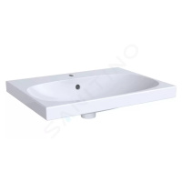 Geberit 500.621.01.8 - Umyvadlo 650x482 mm, otvor pro baterii, s přepadem, s KeraTect, bílá