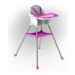 DOLONI Dětská jídelní židlička bílo-fialová