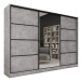 Nejlevnější nábytek Harazia 280 se zrcadlem - beton