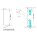 Polysan ARCHITEX LINE sada pro uchycení skla, podlaha-stěna-strop, max. š. 1600mm, černá mat