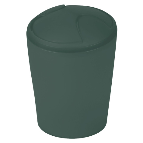 Spirella výklopný odpadkový koš MOVE, tmavě zelený, plast, 5 L