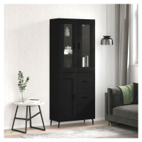 vidaXL Skříň highboard černá 69,5 x 34 x 180 cm kompozitní dřevo