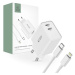 Nabíječka TECH-PROTECT C35W 2-PORT NETWORK CHARGER PD35W + LIGHTNING CABLE WHITE (9319456605587)