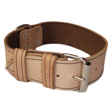 Palkar Obojek z kůže hlazenice pro psy 60 cm × 40 mm přírodní
