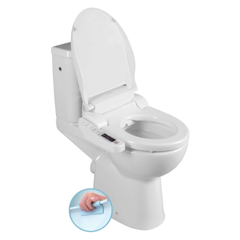 Sapho WC sada - Elektronický bidet s keramikou, SoftClose, Rimless, DualFlush, bílá NB-1160D-1