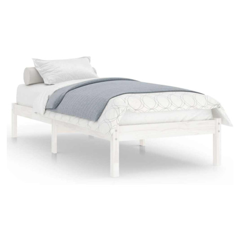 vidaXL Rám postele bílý masivní dřevo 90 x 190 cm jednolůžko