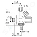 SCHELL Comfort Kombinovaný rohový ventil, chrom 035510699