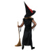 Dětský kostým čarodějnice černo-červená s kloboukem (S) e-obal