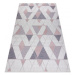 Dywany Łuszczów Kusový koberec Sion Sisal Triangles B3006A ecru/pink – na ven i na doma - 180x27